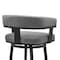 Armen Living Naomi and Lorin 4-Piece Counter Height Dining Set in Black Metal and Gray Faux Leather SETNMLRGRBL4 - alternate 9